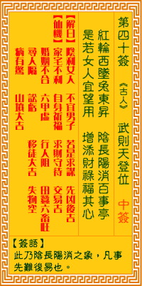 观音灵签40 观音灵签解签40: 武则天登位观音灵签解签